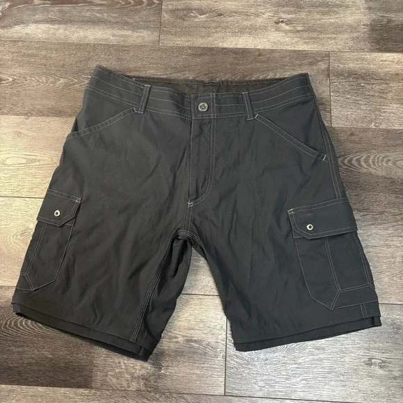 Kuhl Renegade Stealth Convertible Mens 34x30 Grey Zip Off Hiking Cargo Shorts - Picture 2 of 16